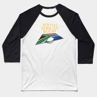 South African Rugby & South Africa Flag Baseball T-Shirt